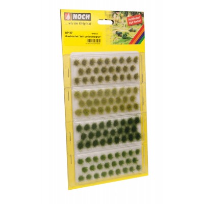 [ NO07127 ] Noch grasbosjes hel- en donkergroen 104 st