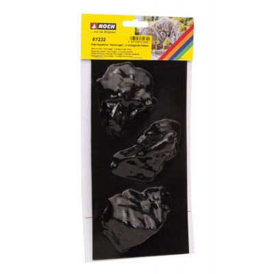 [ NO61232 ] Noch ROTS GIETVORM "HOCHVOGEL"; 3 MIDDELGROTE ROTSEN 