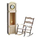 [ AL30201 ] art & wood : granfather's clock with brass deco 