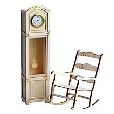 [ AL30201 ] art & wood : granfather's clock with brass deco  1/12