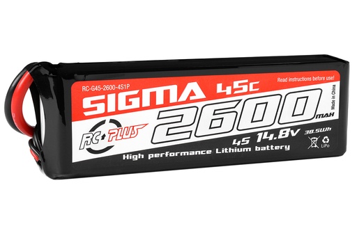 [ RC-G45-2600-4S1P ] Lipo batterij 14.8V 45C 2600Mah