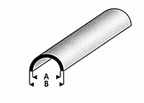 [ RA403-53 ] Raboesch PLASTIC HALF RONDE BUIS 2.5X4.0 mm 1 meter