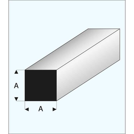 [ RA407-59 ] Raboesch PLASTIC VIERKANT VOL PROFIEL 5.0 mm 1 meter