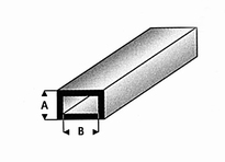 [ RA421-53 ] Raboesch PLASTIC RECHTHOEKIGE BUIS 4.0X8.0 mm 1 meter