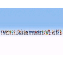 [ NO16041 ] Noch mega set figuren "aan het station" 1/87 30st