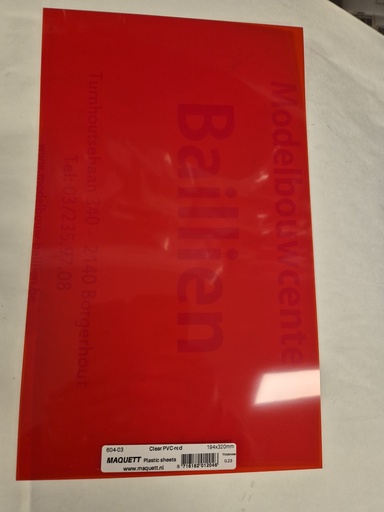 [ RA604-03 ] Raboesch clear red 0.23 mm 194x320mm 1st