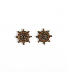 [ AL8712 ] Artesania Latina roue de gouvernail en métal 14mm 2pcs