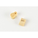 [ AMA4085/10 ] Amati vioolblokken 10 mm 3 gaatjes  ramin 10st