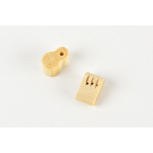 [ AMA4085/10 ] Amati vioolblokken 10 mm 3 gaatjes  ramin 10st