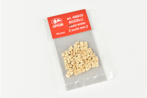 [ AMA4088/03 ] Amati block double boxwood  3 mm 100pcs