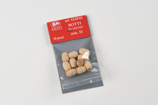 [ AMA4120/10 ] Amati Tonneaux en bois mm.10 10pcs