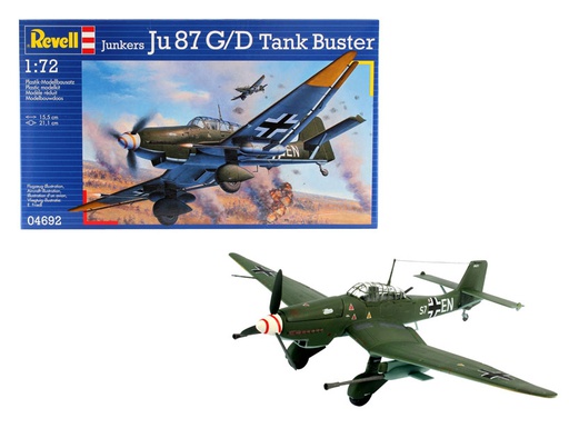 [ RE04692 ] Revell junkers ju87 g/d tank buster  1/72