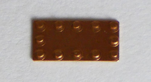 [ AMA4392/00 ] Amati koperen plaatjes 6x12 mm   100st