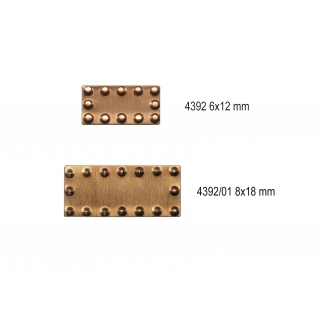 [ AMA4392/01 ] Amati koperen plaatjes 8X18mm 100st