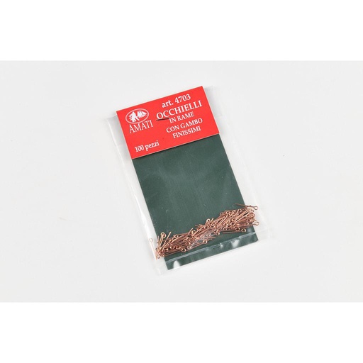 [ AMA4703 ] Amati rood koperen oogpinnetjes 100pcs 