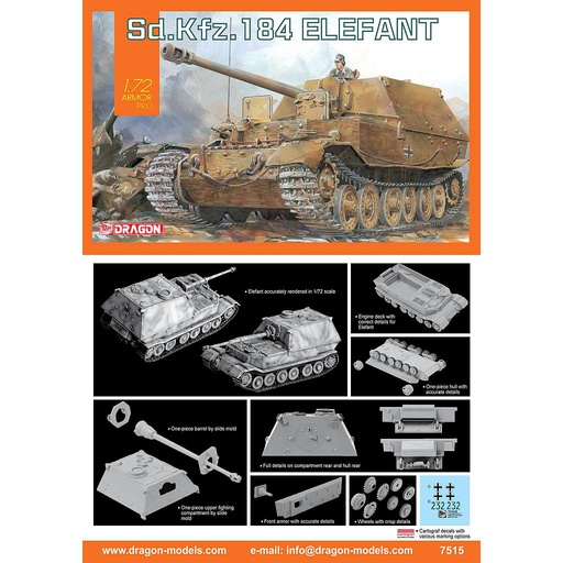 [ DRA7515 ] Sd. Kfz. 184 elefant 1/72 - Dragon