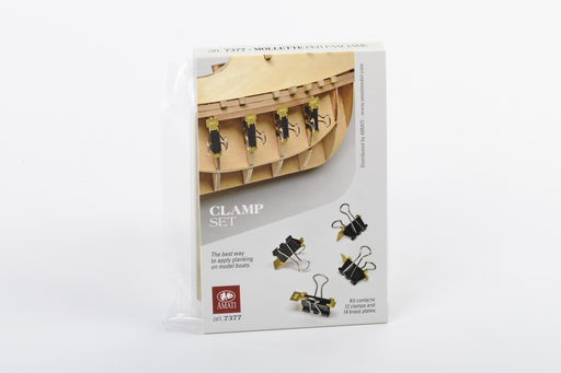 [ AMA7377 ] Amati clamp set    12 clamps & 14 brass plates 