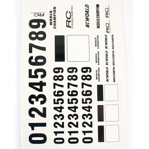 [ CMLPC-A002BK ] NUMBER DECAL SHEET BLACK