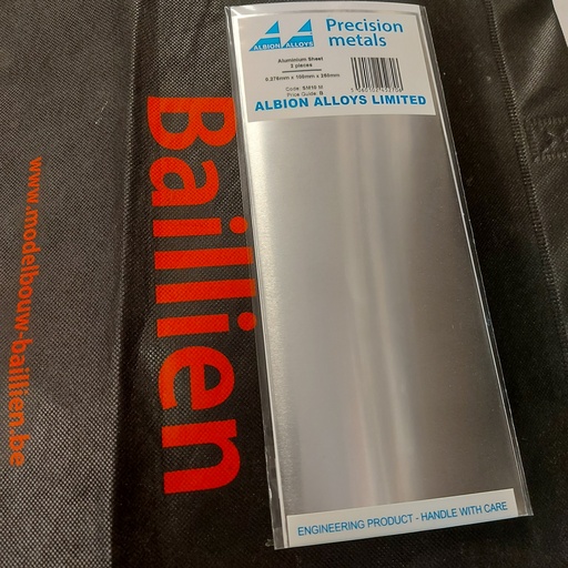 [ ABSM10M ] ALUMINIUM SHEET 0.276 MMX100MMX250MM 2ST