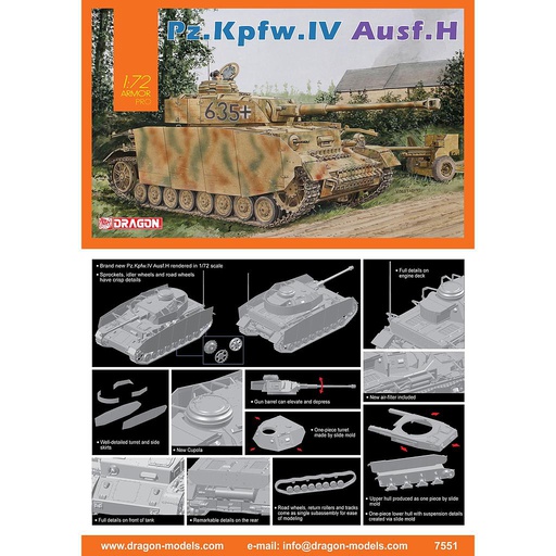 [ DRA7551 ] PZ.KPFW IV Ausf.H 