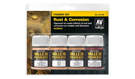 [ VAL73194 ] Vallejo Pigment Set "Rust & Corrosion" 