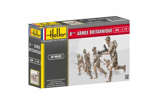 [ HE49609 ] Heller British Infantry 8th Army 1/72