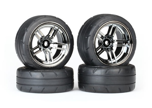 [ TRX-8375 ] Traxxas Tyres & wheels assembled glued 1,9 response tires front(2) rear (2) (vxl rated) - TRX8375