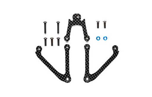 [ T54788 ] Tamiya TA07 Carbon stiffeners (front)