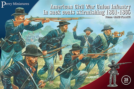 [ PERRYACW120 ] Perry miniatures American civil war union infantry in sack coats skirmishing 1861-1865