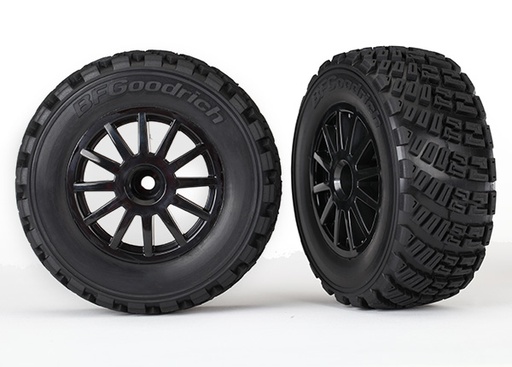 [ TRX-7473T ] Traxxas TIRES AND WHEELS GLUED BLACK