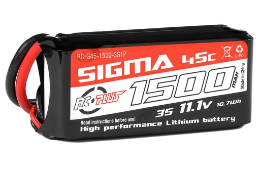 [ RC-G45-1500-3S1P ] Lipo batterij 11.1V 45C 1500Mah