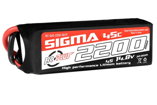 [ RC-G45-2200-4S1P ] Lipo batterij 14.8V 2200Mah 45C
