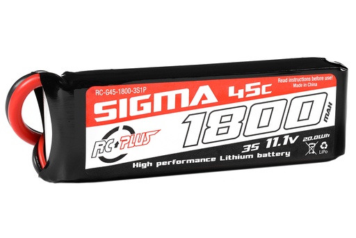 [ RC-G45-1800-3S1P ] Lipo batterij 11.1V 45C 1800Mah