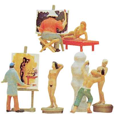 [ PRE10106 ] Preiser peintres sculpteur modèles HO