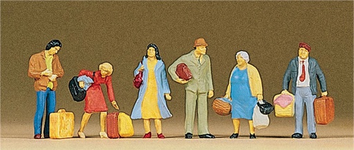 [ PRE10114 ] Preiser Waiting passengers  HO 1/87