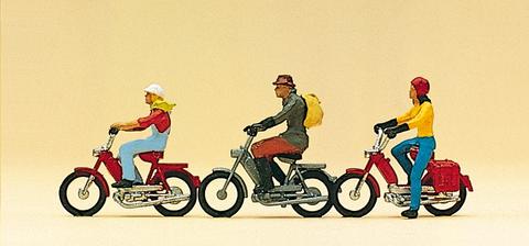 [ PRE10125 ] Preiser moped riders 1/87  HO
