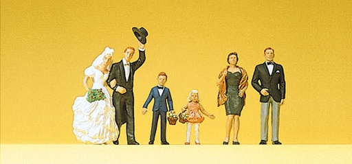 [ PRE10339 ] Preiser Bride and bridegroom & guests 1/87 HO