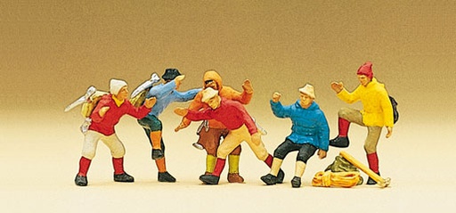 [ PRE10190 ] Preiser mountain climbers HO 1/87