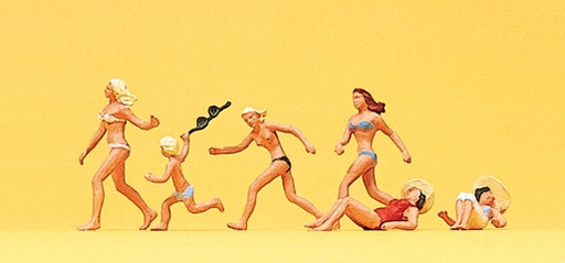 [ PRE10211 ] Preiser aan het strand 1/87  HO