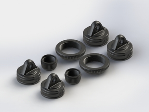 [ AR330337 ]Arrma -  Shock Cap Set - 2 pcs - Nero