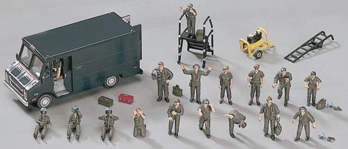 [ HAS35007 ] Hasegawa US pilot ground crew set 1/72