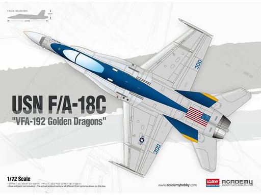 [ AC12564 ] USN F/A-18C VFA-192 Golden Dragons 1/72