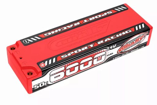 [ PROC-49420 ] Sport racing 50C 6000Mah 7.4V 4mm conn.