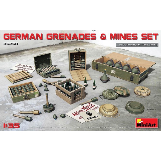 [ MINIART35258 ] German grenades & mines set 1/35