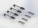 [ AR390178 ]Arrma -  Body Clip Retainer 1/8 Scale Black - 4 pcs - ARAC3447