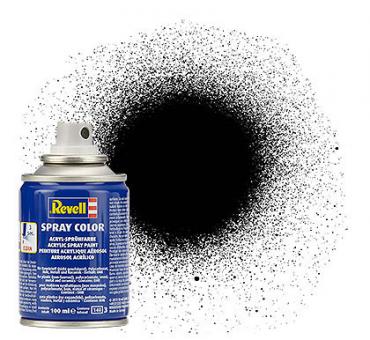 [ RE34302 ] Revell black silk mat aqua color spray 100 ml
