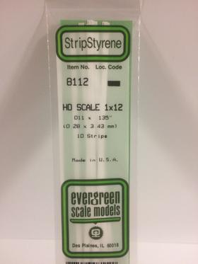 [ EG8112 ] Evergreen styrene strip 0.28x3.43x35.5mm 10st.   