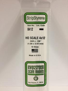 [ EG8412 ] Evergreen styrene strip 1.1x3.4x35.5mm 10st