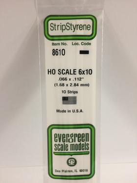 [ EG8610 ] Evergreen styrene strip 1.68x2.84x35.5mm  10st
