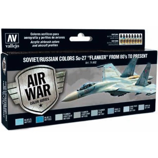 [ VAL71602 ] Vallejo Soviet/russian colors su-27 "flanker" from 80's to present